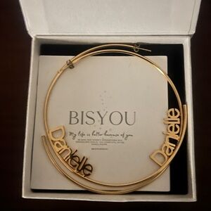 Large Hoop Name Earrings